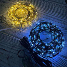 Гирлянда роса на котушке 500LED 50m на USB с пультом 8 режимов, белый провод 0807
